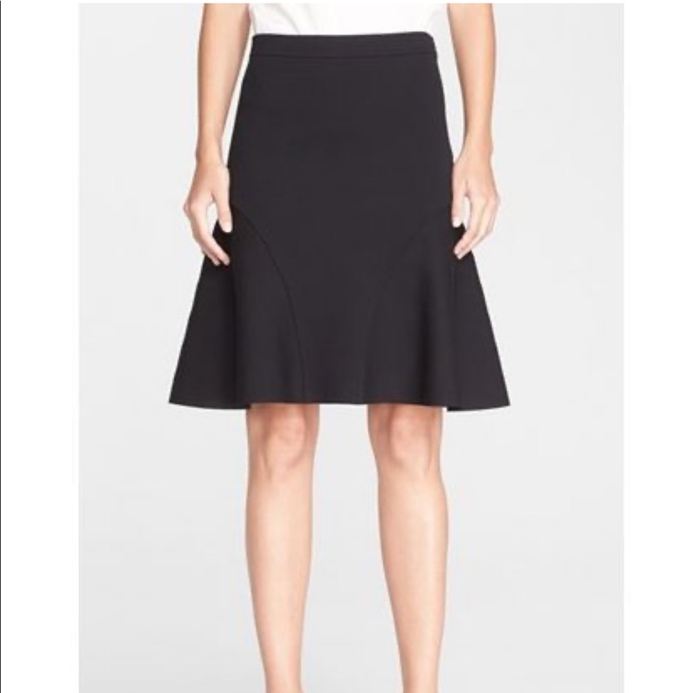 Black St. John fit and flare skirt